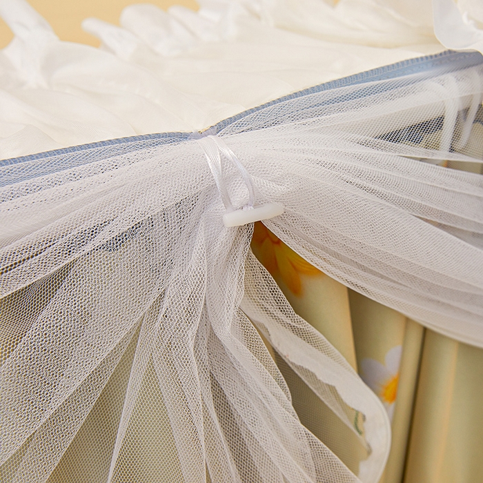 91家纺网 家纺一手货源 找家纺 安金蚊帐2025新款加高加大90*200*130上下铺学生蚊帐100%遮光法式印花 法式印花-黄