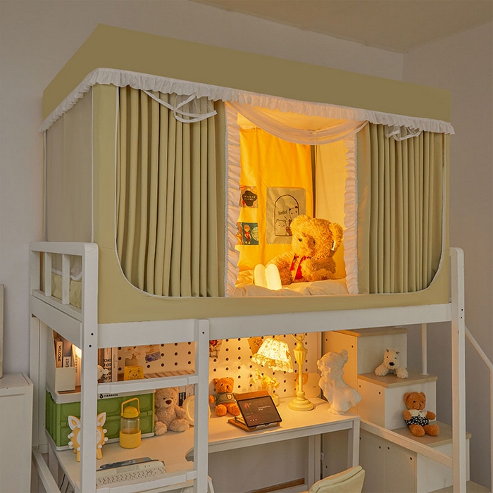 91家纺网 家纺一手货源 找家纺 安金蚊帐2025新款加高加大90*200*130上下铺学生蚊帐99%遮光纯色花边 纯色花边-黄