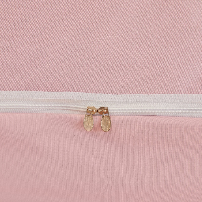 91家纺网 家纺一手货源 找家纺 安金蚊帐2025新款加高加大90*200*130上下铺学生蚊帐99%遮光纯色花边 纯色花边-粉