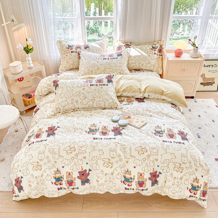 91家纺网 家纺一手货源 找家纺 （总）金盛纺 2025新款全棉印花四件套