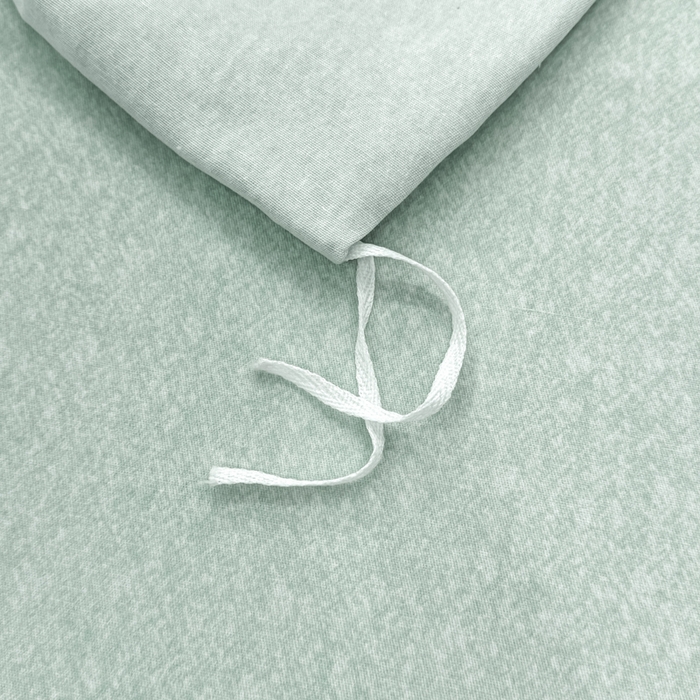 91家纺网 家纺一手货源 找家纺 昊翔家纺 2025新款全棉肌理纹磨毛绣花四件套套件 森沐-青茶绿