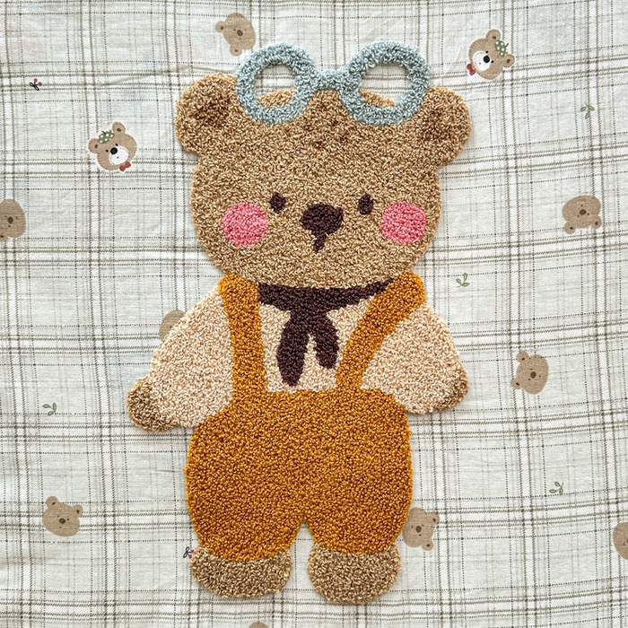 91家纺网 家纺一手货源 找家纺 卡姿家纺 2025秋冬全棉双层纱-床笠三件套 床笠-熊仔宝贝