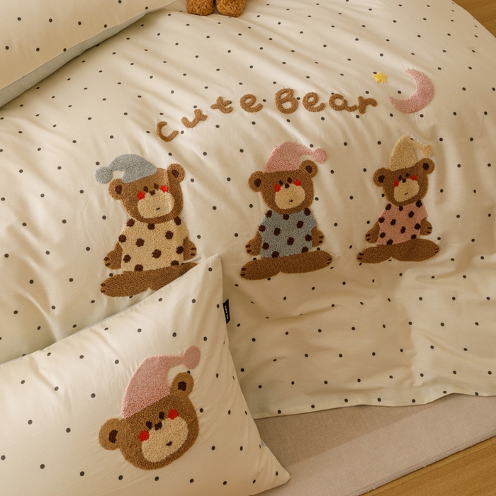 91家纺网 家纺一手货源 找家纺 （总）卡姿家纺 2025秋冬治愈系卡通萌趣系列四件套第二季