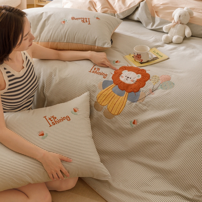 91家纺网 家纺一手货源 找家纺 （总）卡姿家纺 2025秋冬治愈系卡通萌趣系列四件套第二季