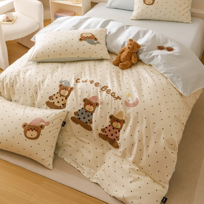 91家纺网 家纺一手货源 找家纺 （总）卡姿家纺 2025秋冬治愈系卡通萌趣系列四件套第二季