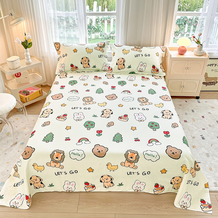 91家纺网 家纺一手货源 找家纺 （总）金盛纺 2025新款13372全棉印花单品床单