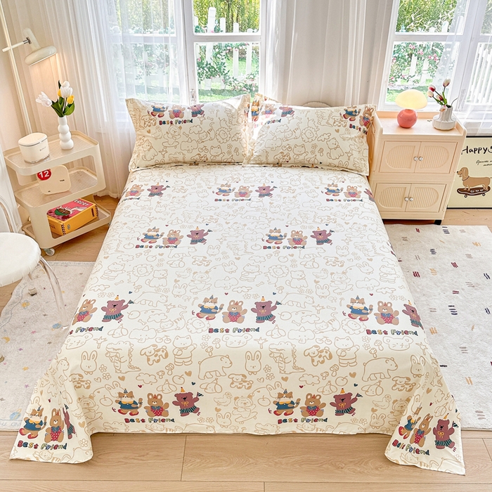 91家纺网 家纺一手货源 找家纺 （总）金盛纺 2025新款13372全棉印花单品床单