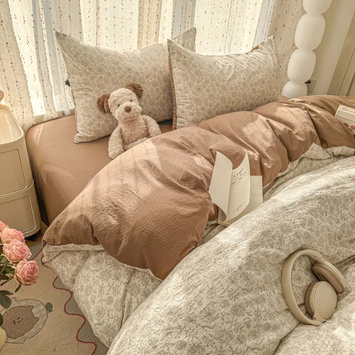 91家纺网 家纺一手货源 找家纺 （总）森璐家纺 2025新款云感双层纱卡通萌趣四件套