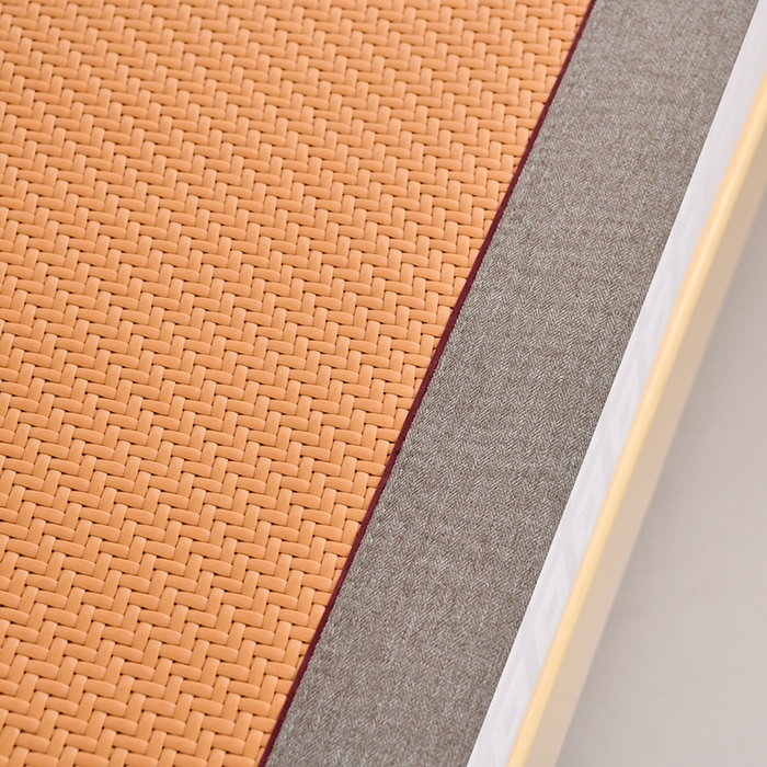 91家纺网 家纺一手货源 找家纺 小牛席业 2025新款PE冷感霸王藤凉席（经典包边款） 黄色