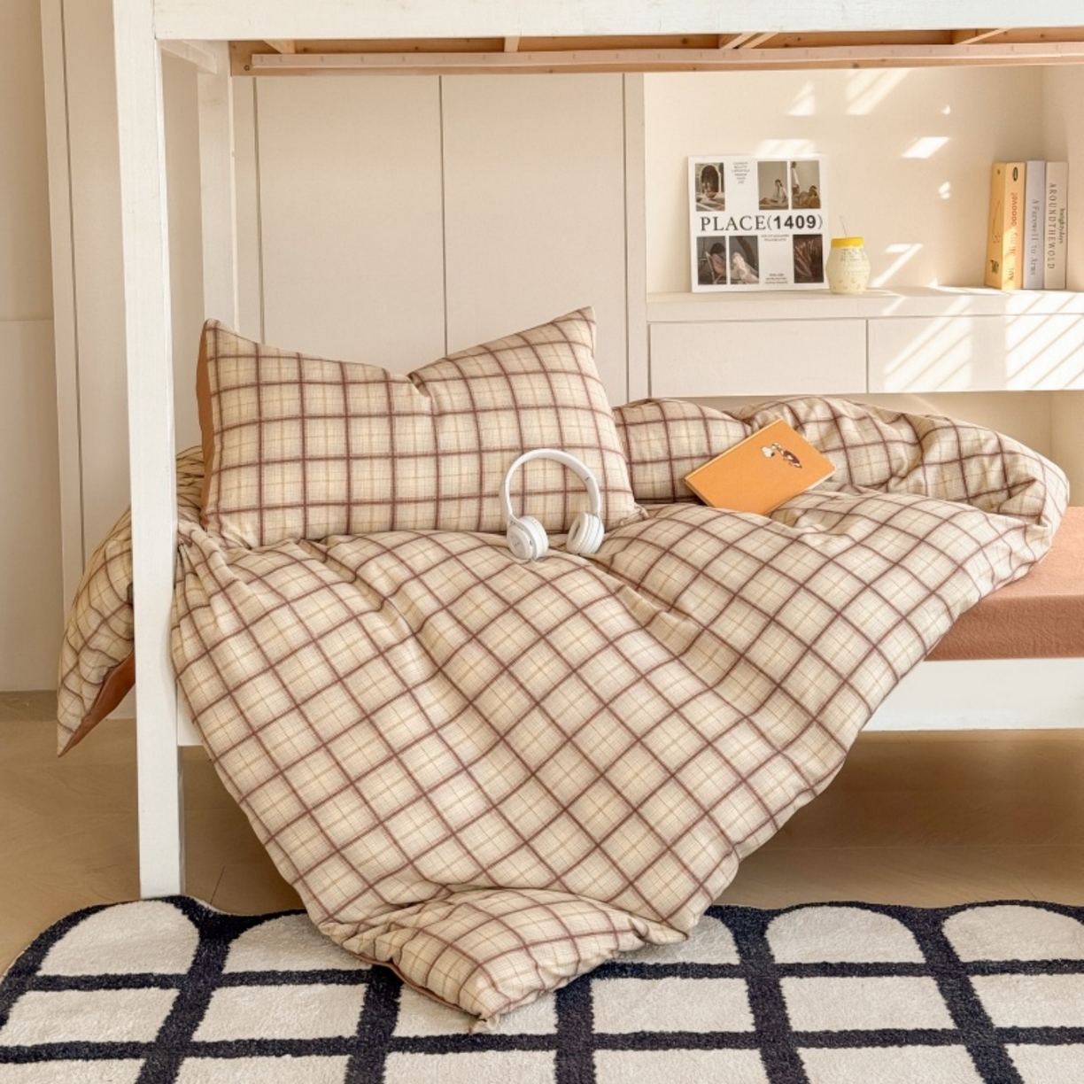 91家纺网 家纺一手货源 找家纺 （总）雨田家纺 2025新款A类汉麻双层纱学生宿舍三件套上下铺三件套