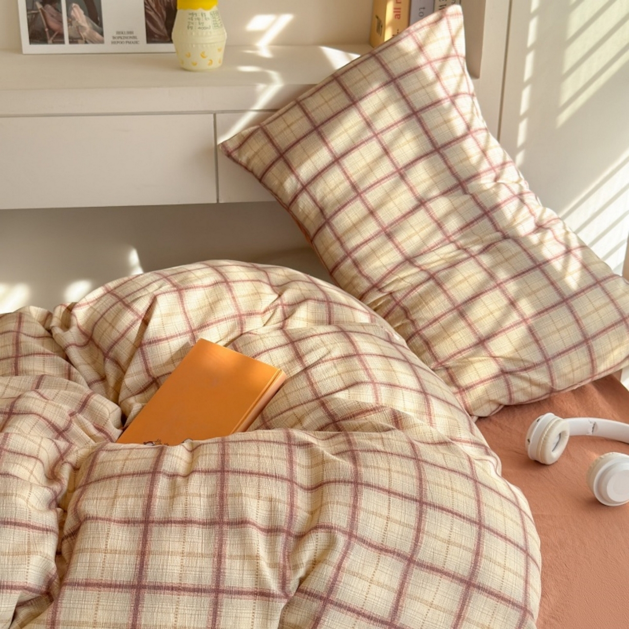 91家纺网 家纺一手货源 找家纺 （总）雨田家纺 2025新款A类汉麻双层纱学生宿舍三件套上下铺三件套