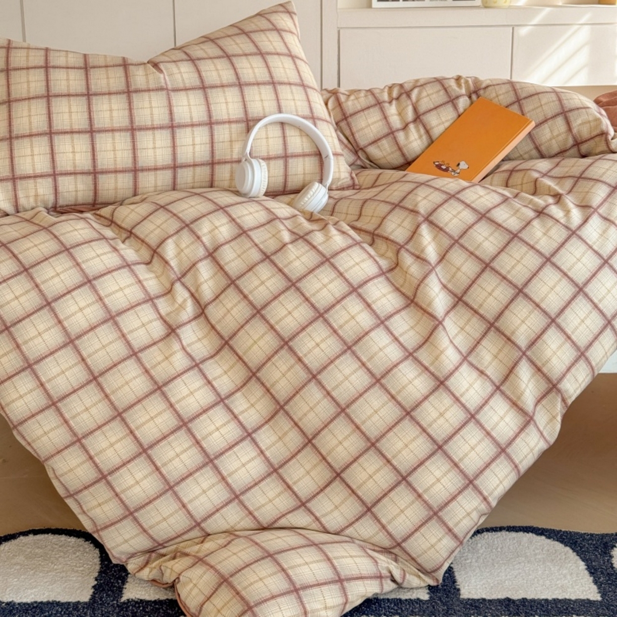 91家纺网 家纺一手货源 找家纺 （总）雨田家纺 2025新款A类汉麻双层纱学生宿舍三件套上下铺三件套