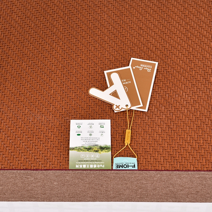 91家纺网 家纺一手货源 找家纺 小牛席业 2025新款PE冷感霸王藤凉席（经典包边款） 咖色