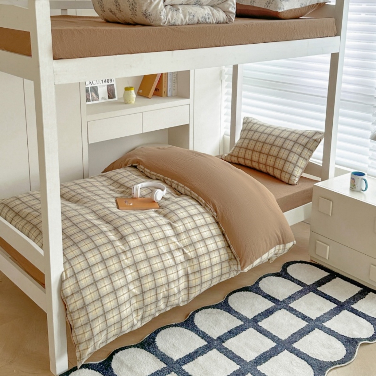 91家纺网 家纺一手货源 找家纺 （总）雨田家纺 2025新款A类汉麻双层纱学生宿舍三件套上下铺三件套