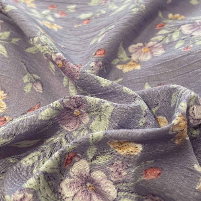 91家纺网 家纺一手货源 找家纺 王朝国际 2026爆款皱皱双层纱四件套暗香紫