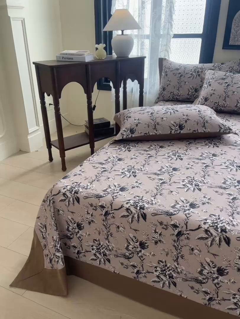 91家纺网 家纺一手货源 找家纺 （总）慕梵家居2025新款A类100%全棉磨毛包边床单纯棉宽边单床单