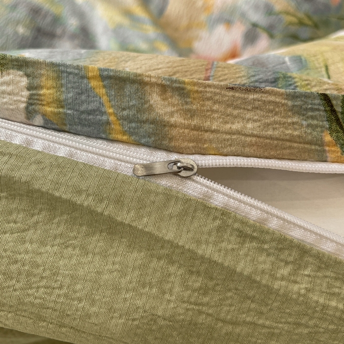 91家纺网 家纺一手货源 找家纺 王朝国际 2026爆款皱皱双层纱四件套花精灵