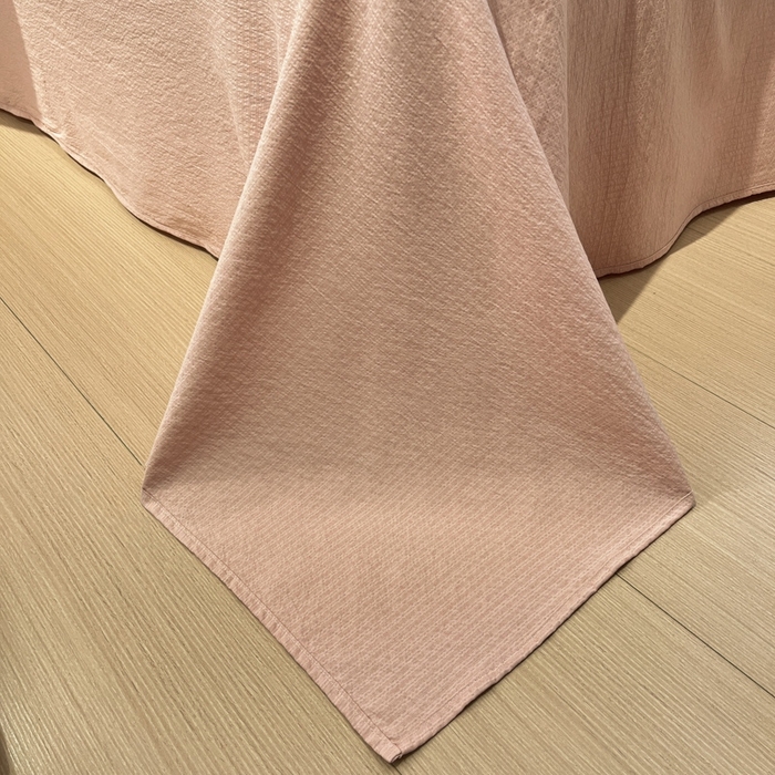 91家纺网 家纺一手货源 找家纺 王朝国际 2026爆款皱皱双层纱四件套花仙子