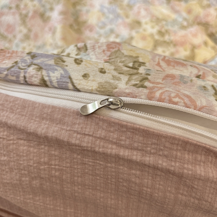 91家纺网 家纺一手货源 找家纺 王朝国际 2026爆款皱皱双层纱四件套花仙子