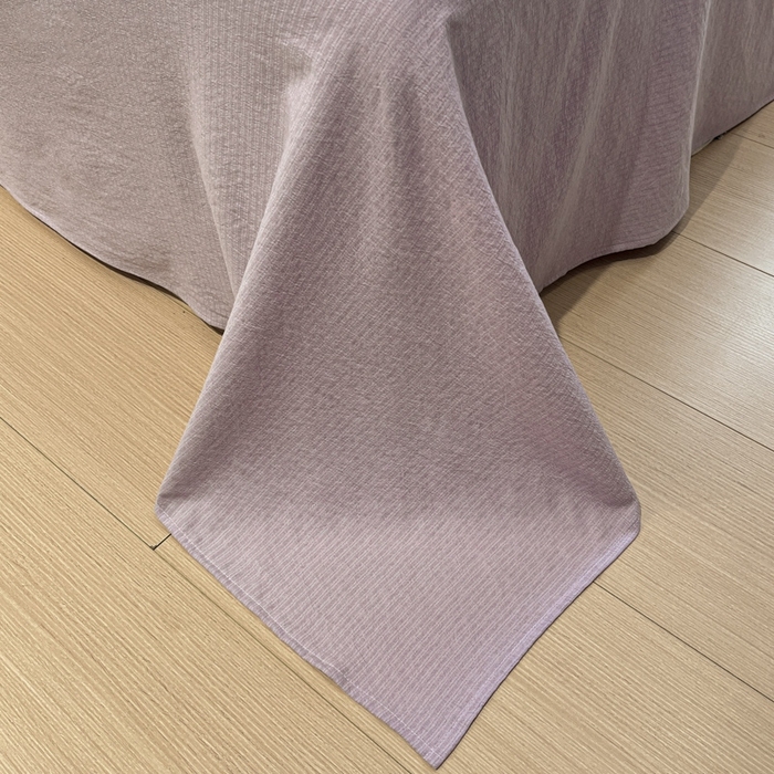 91家纺网 家纺一手货源 找家纺 王朝国际 2026爆款皱皱双层纱四件套花园小兔