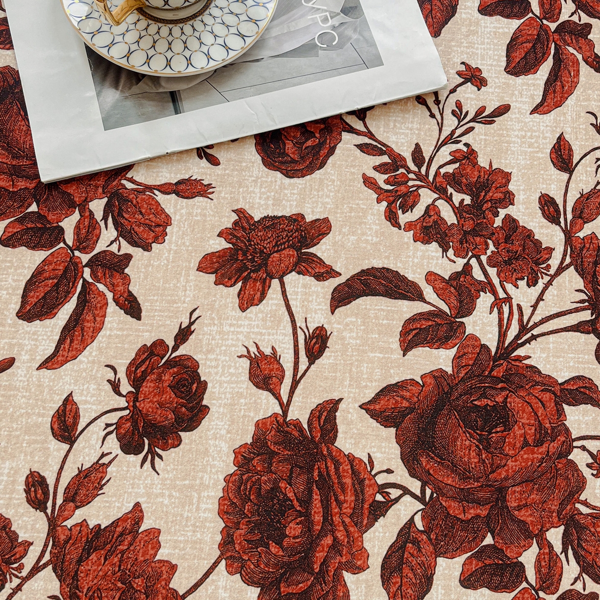 91家纺网 家纺一手货源 找家纺 慕梵家居2025新款100%全棉磨毛包边单床单 红色玫瑰