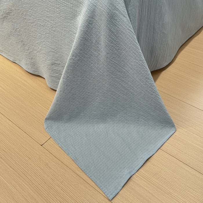 91家纺网 家纺一手货源 找家纺 王朝国际 2026爆款皱皱双层纱四件套郁金香