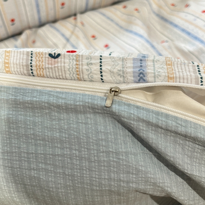 91家纺网 家纺一手货源 找家纺 王朝国际 2026爆款皱皱双层纱四件套郁金香