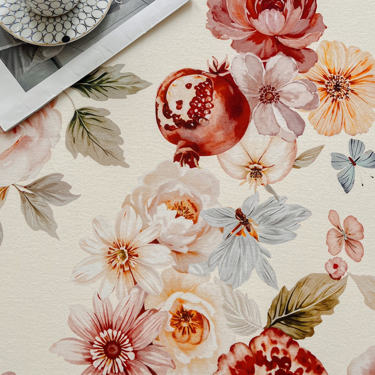 91家纺网 家纺一手货源 找家纺 慕梵家居2025新款100%全棉磨毛包边单床单 石榴花红