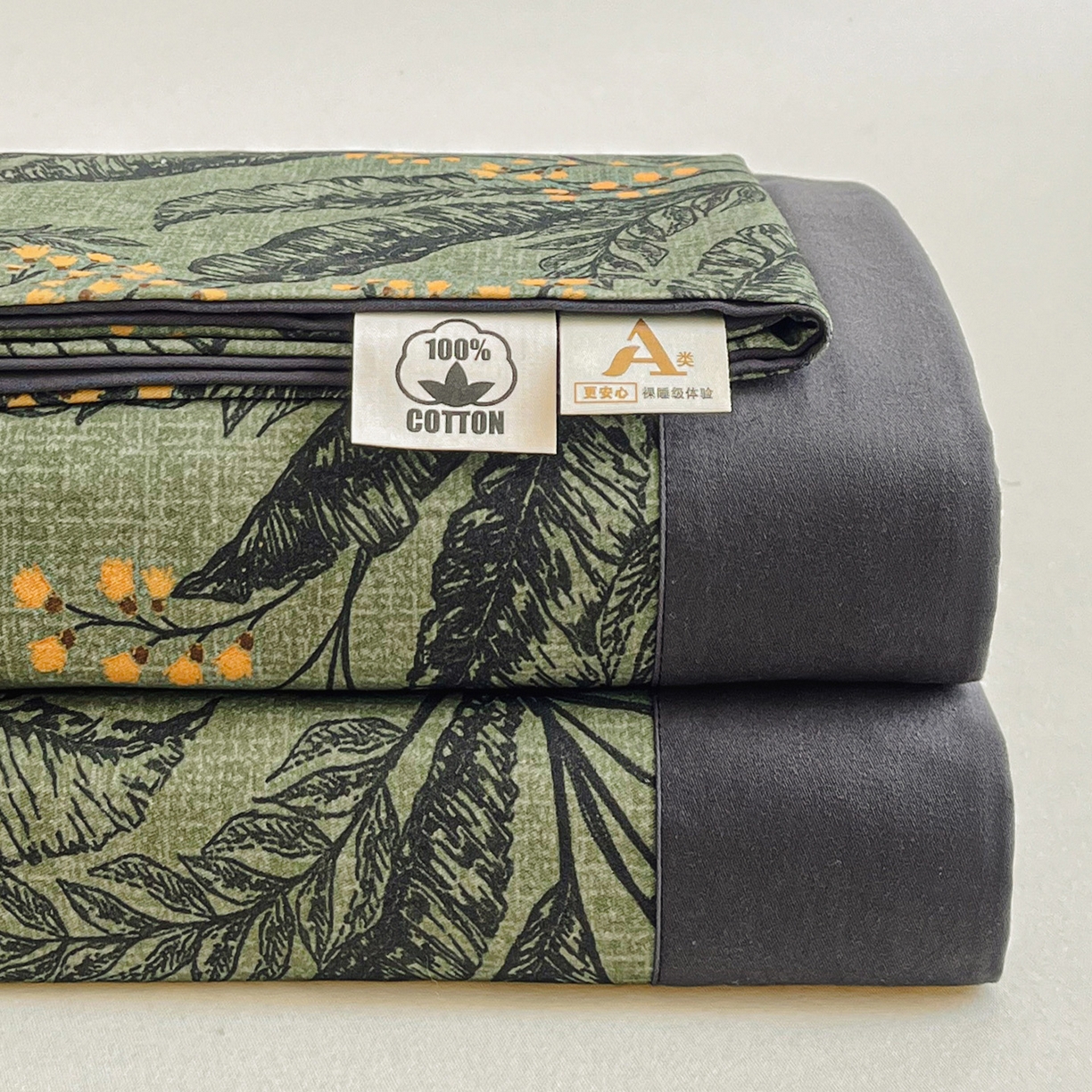 91家纺网 家纺一手货源 找家纺 慕梵家居2025新款100%全棉磨毛包边单床单 硕果累累