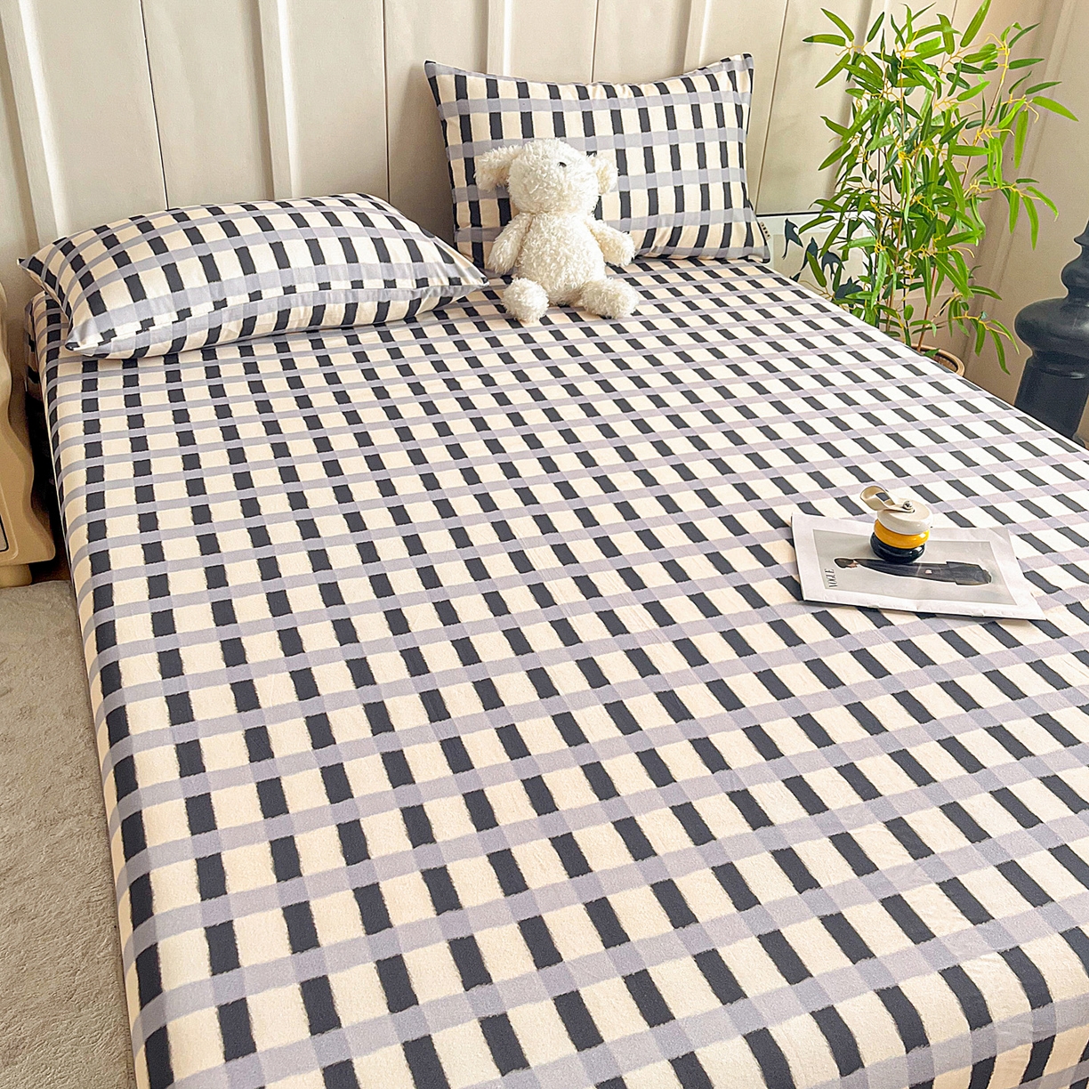 91家纺网 家纺一手货源 找家纺 慕梵家居2025新款100%全棉磨毛单床单 缤纷