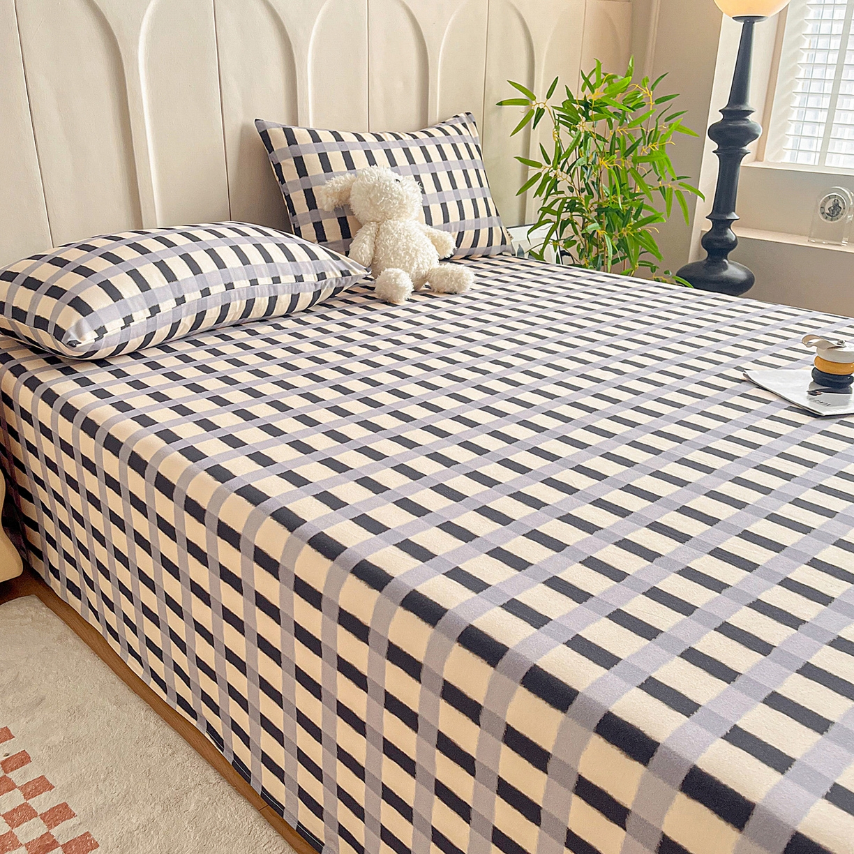 91家纺网 家纺一手货源 找家纺 慕梵家居2025新款100%全棉磨毛单床单 缤纷