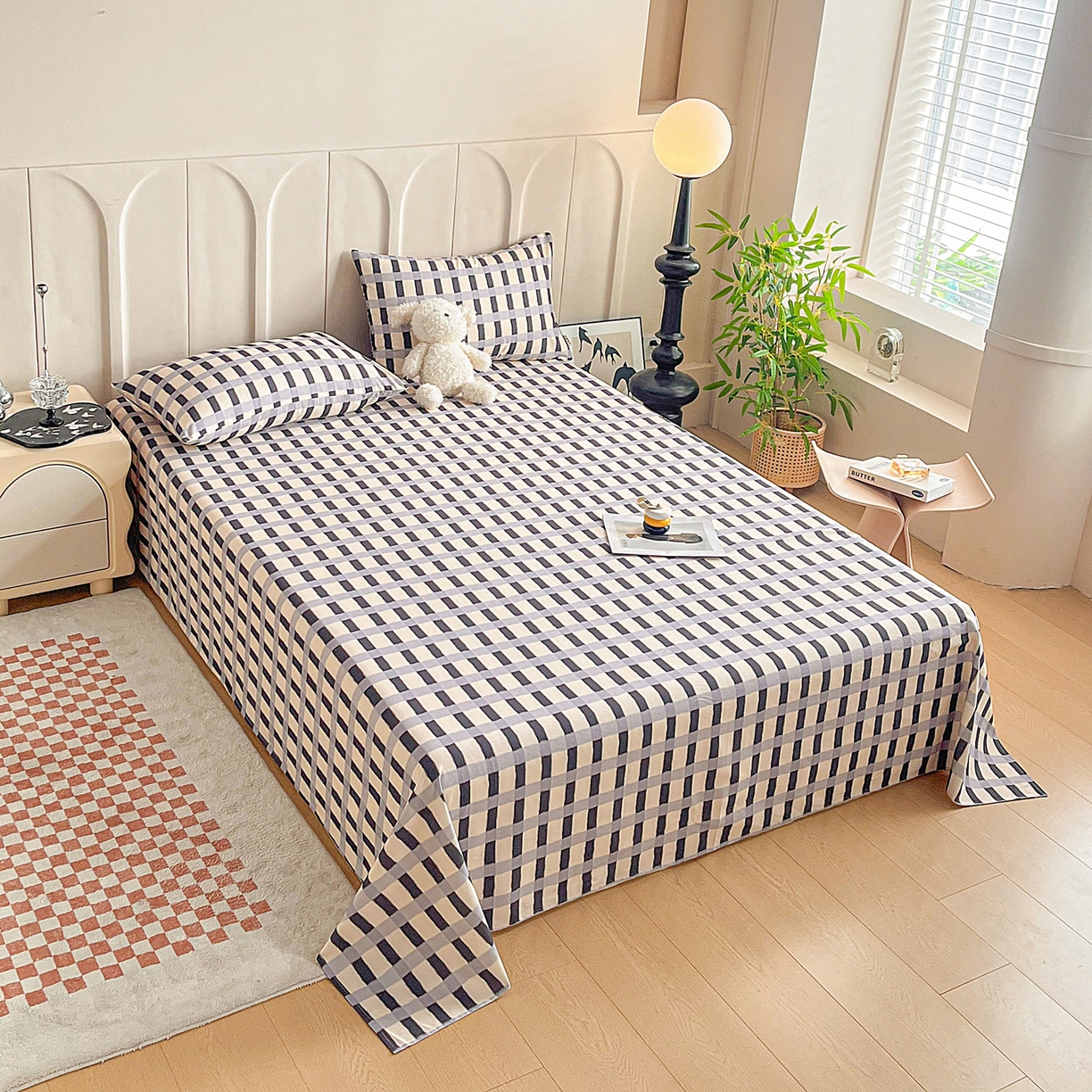 91家纺网 家纺一手货源 找家纺 慕梵家居2025新款100%全棉磨毛单床单 缤纷