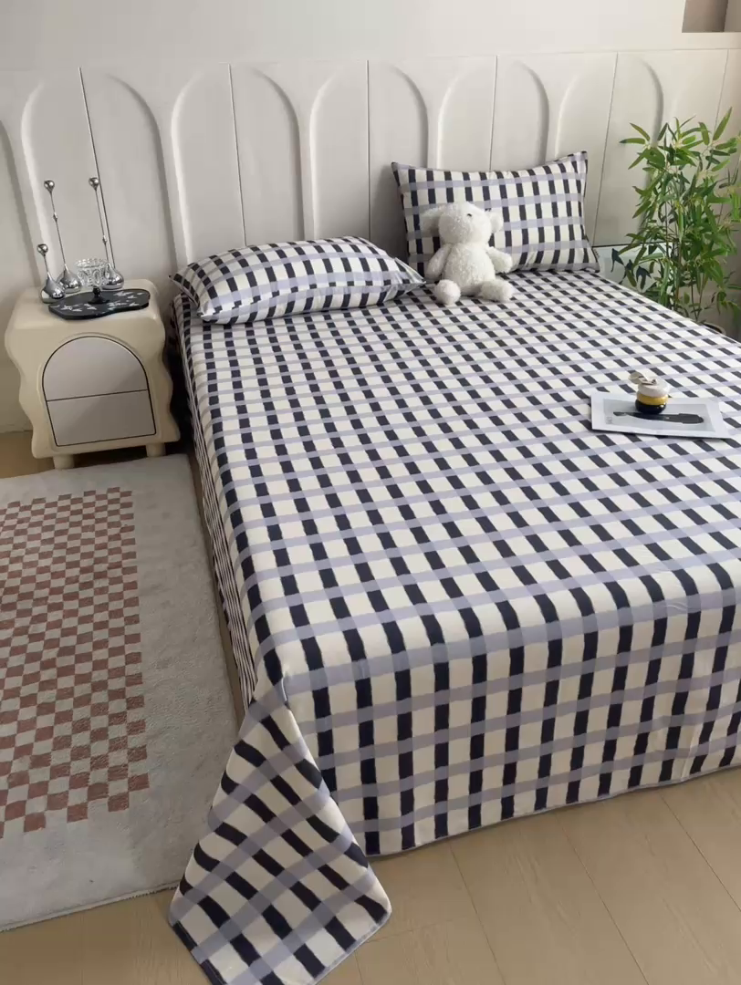 91家纺网 家纺一手货源 找家纺 慕梵家居2025新款100%全棉磨毛单床单 缤纷