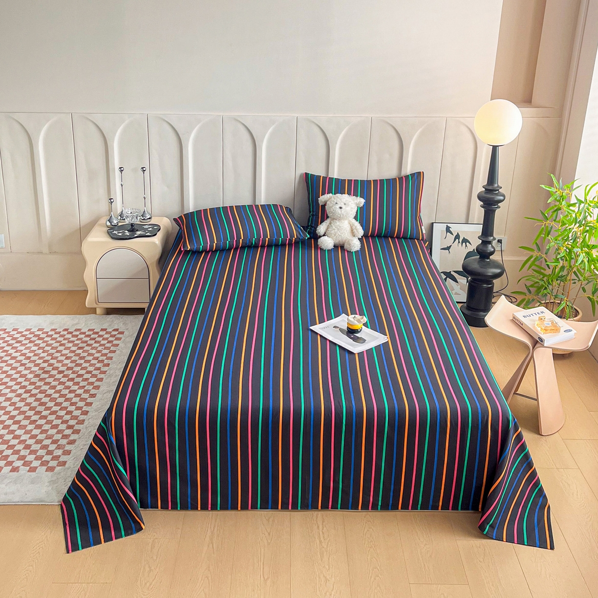 91家纺网 家纺一手货源 找家纺 慕梵家居2025新款100%全棉磨毛单床单 炽热