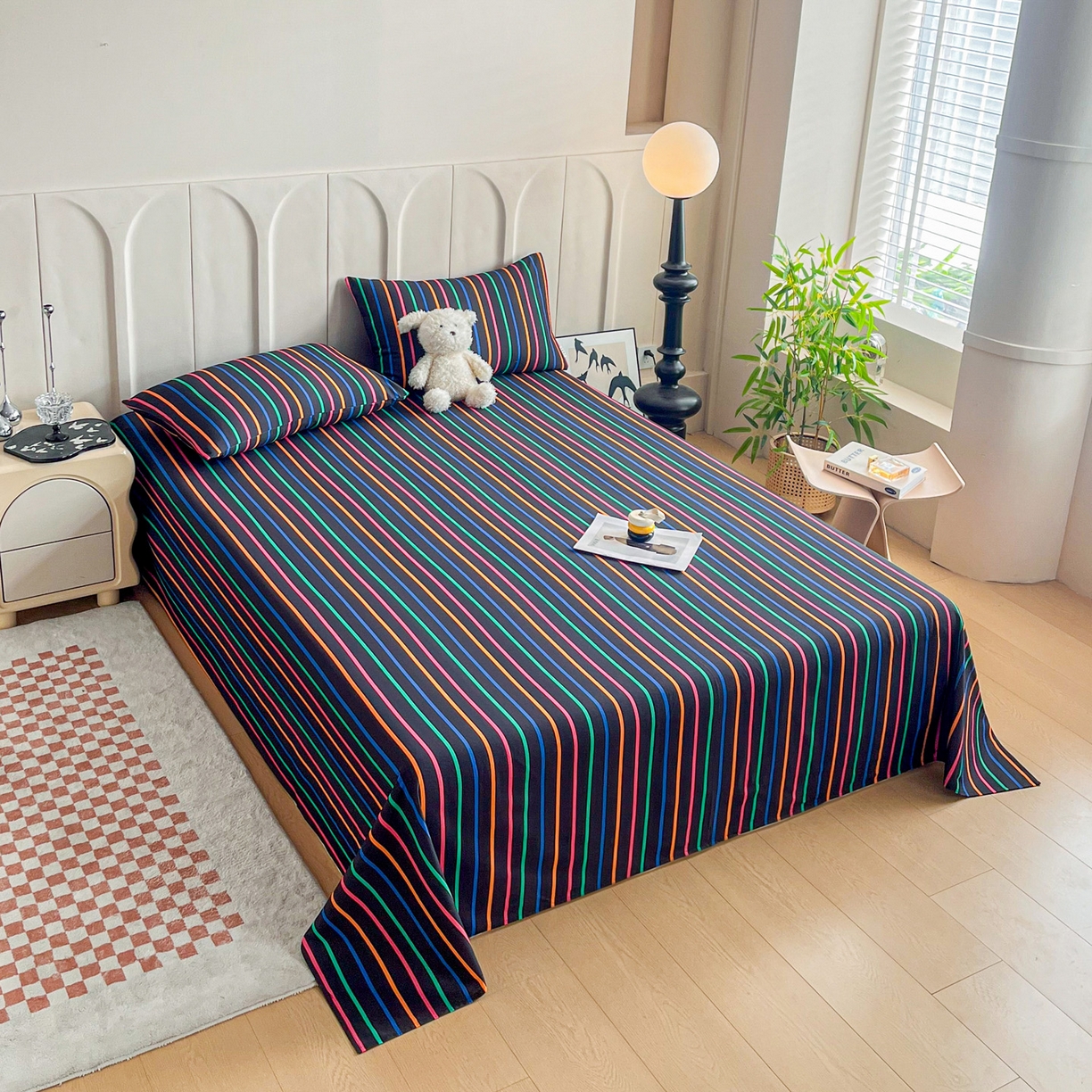 91家纺网 家纺一手货源 找家纺 慕梵家居2025新款100%全棉磨毛单床单 炽热