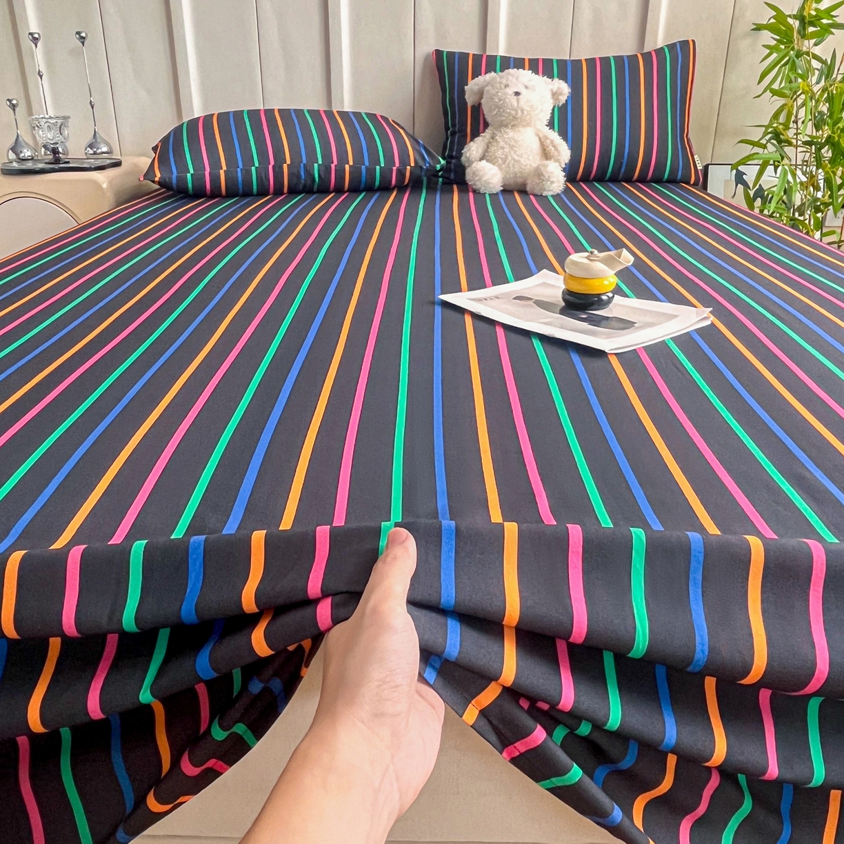 91家纺网 家纺一手货源 找家纺 慕梵家居2025新款100%全棉磨毛单床单 炽热