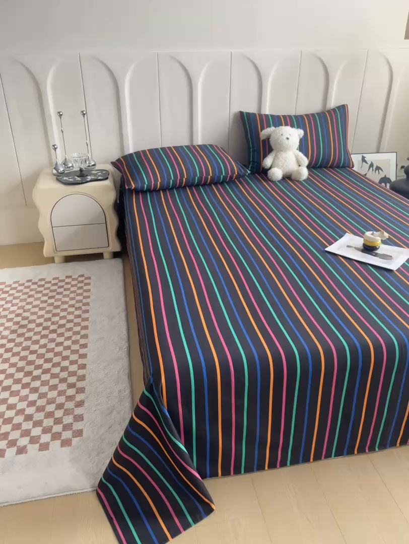 91家纺网 家纺一手货源 找家纺 慕梵家居2025新款100%全棉磨毛单床单 炽热