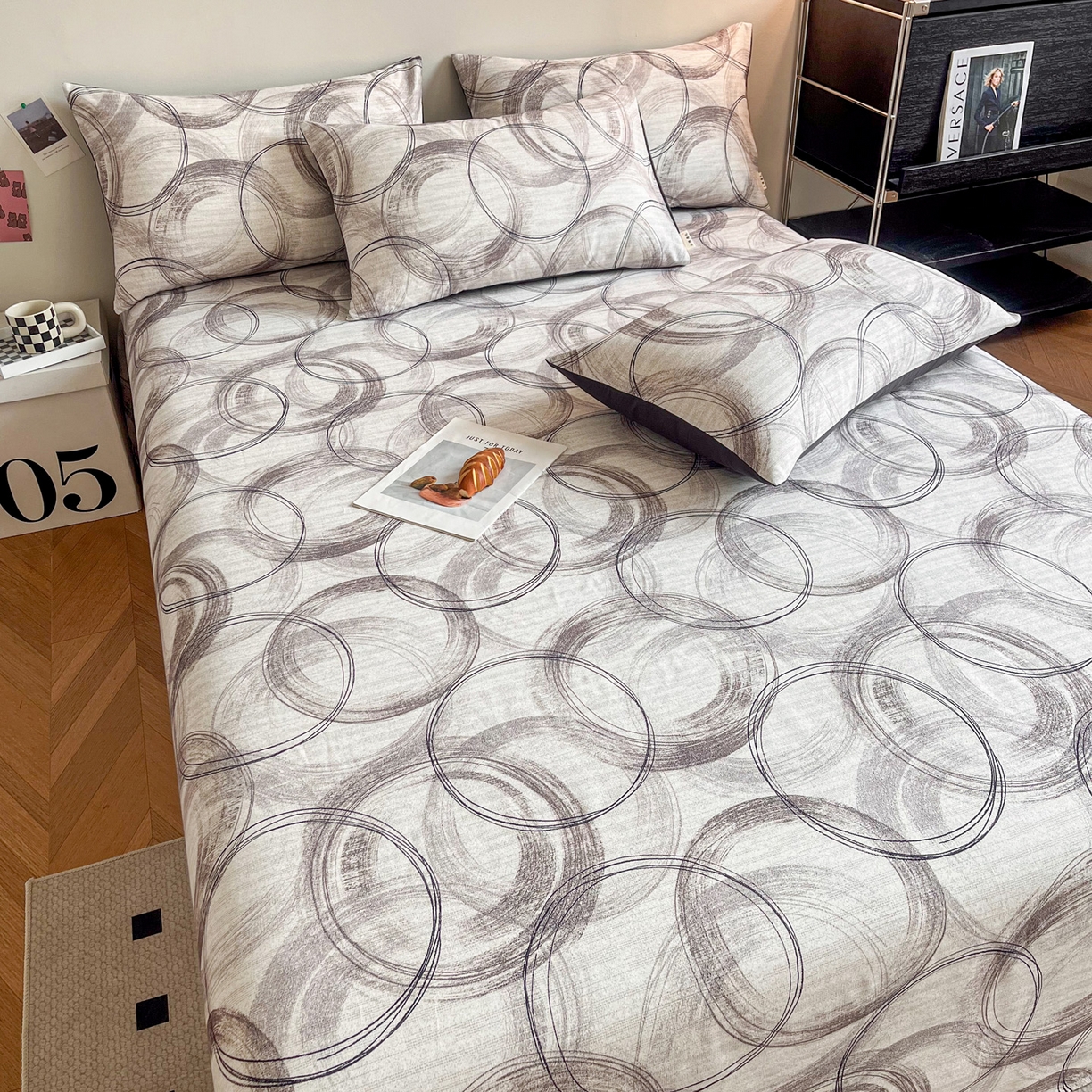 91家纺网 家纺一手货源 找家纺 慕梵家居2025新款100%全棉磨毛单床单 漫行