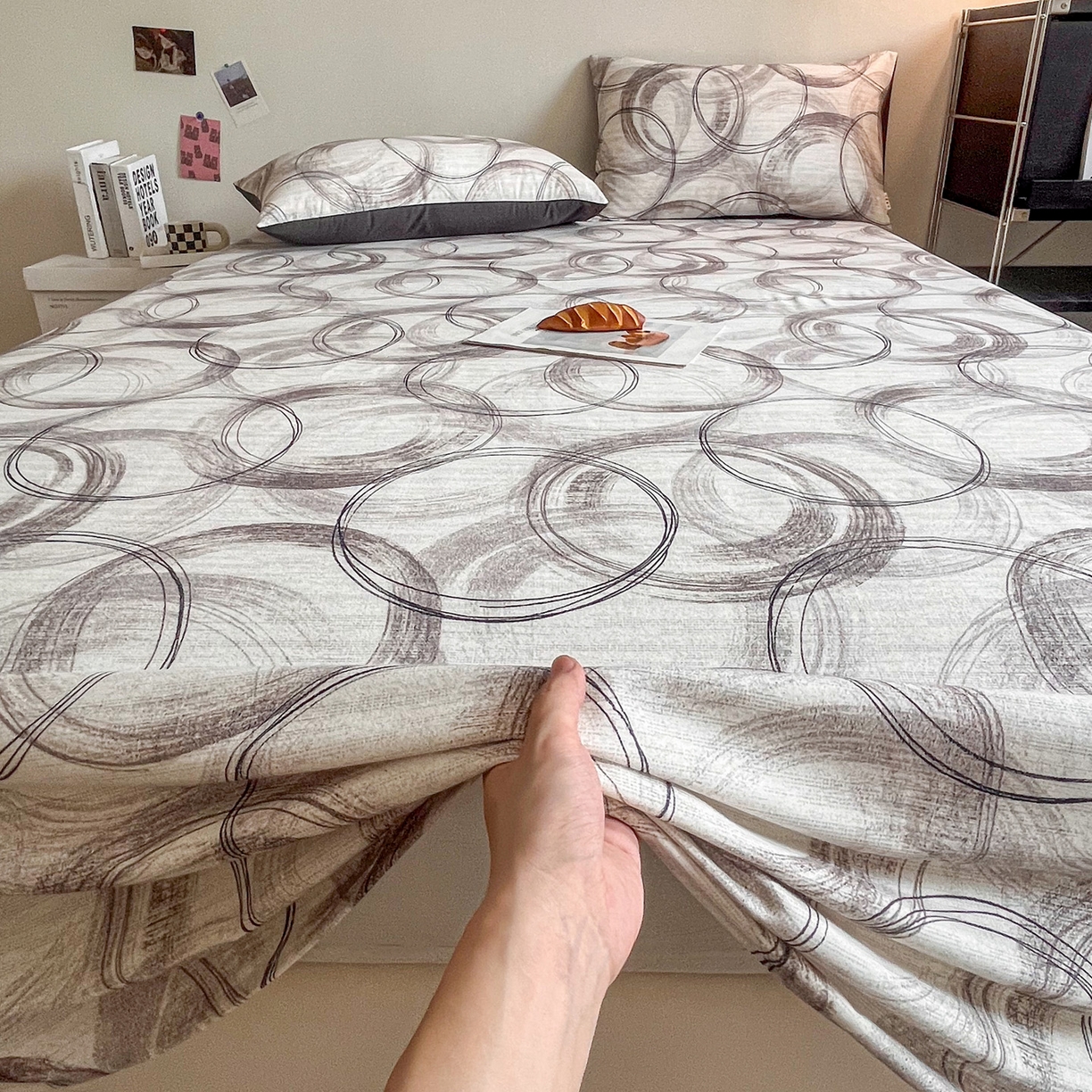 91家纺网 家纺一手货源 找家纺 慕梵家居2025新款100%全棉磨毛单床单 漫行