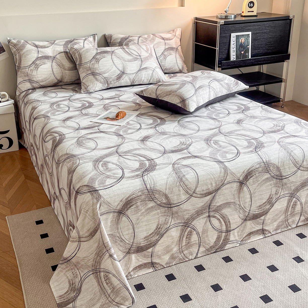 91家纺网 家纺一手货源 找家纺 慕梵家居2025新款100%全棉磨毛单床单 漫行