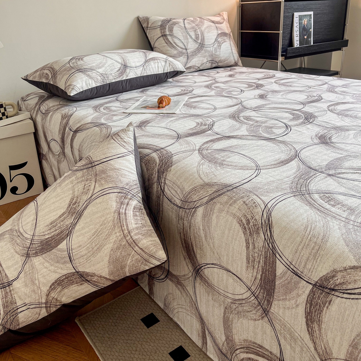 91家纺网 家纺一手货源 找家纺 慕梵家居2025新款100%全棉磨毛单床单 漫行