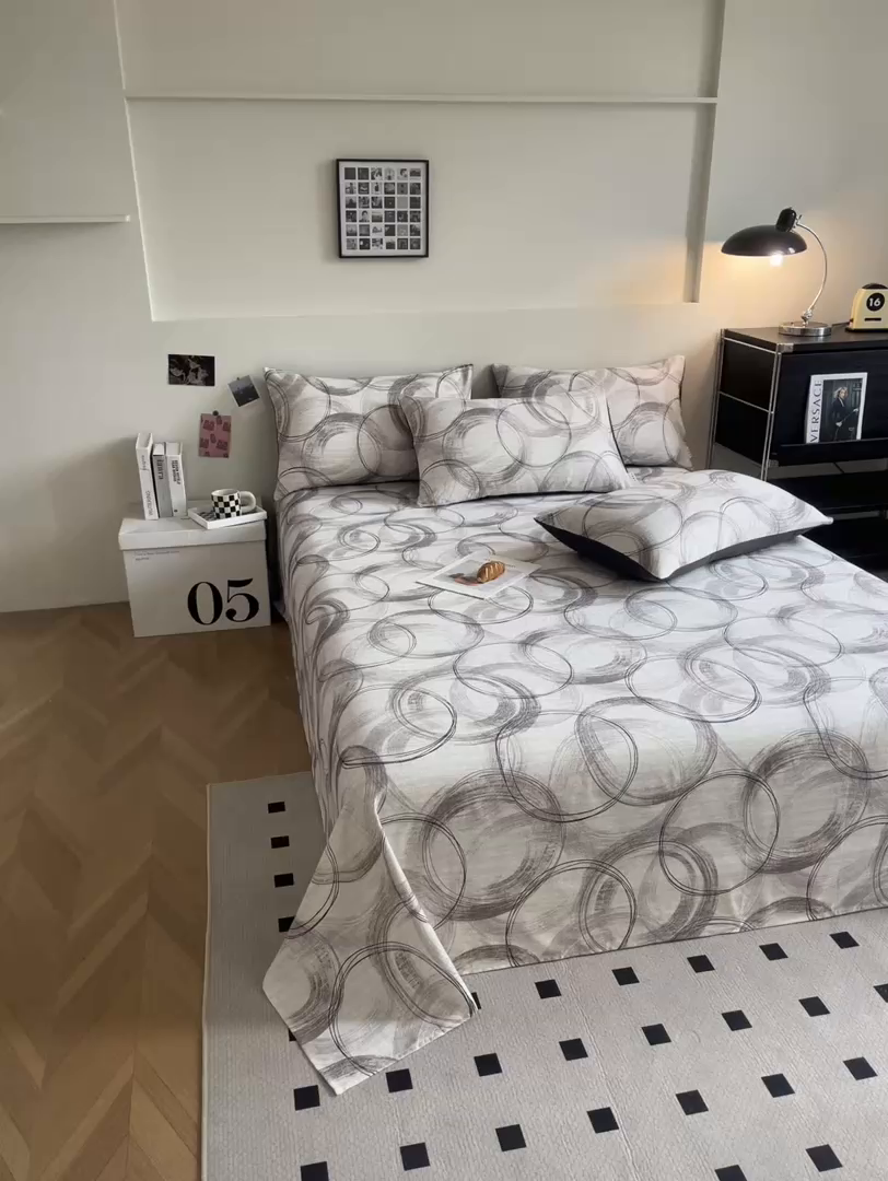 91家纺网 家纺一手货源 找家纺 慕梵家居2025新款100%全棉磨毛单床单 漫行