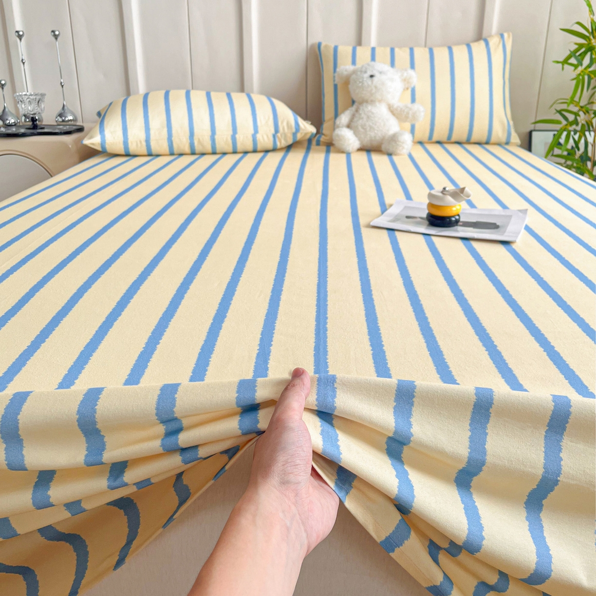 91家纺网 家纺一手货源 找家纺 慕梵家居2025新款100%全棉磨毛单床单 跃梦