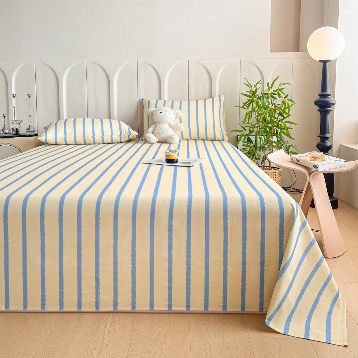 91家纺网 家纺一手货源 找家纺 慕梵家居2025新款100%全棉磨毛单床单 跃梦