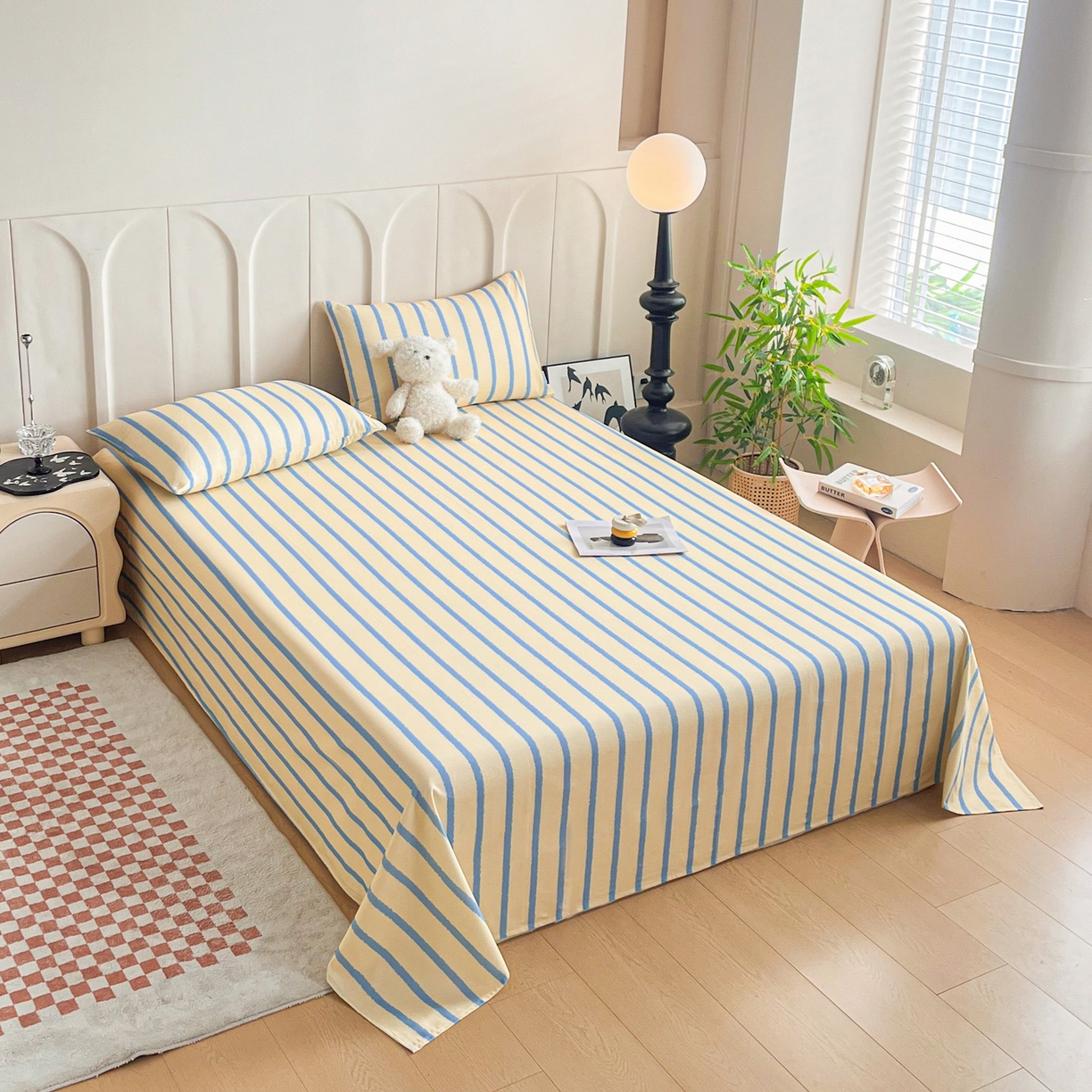 91家纺网 家纺一手货源 找家纺 慕梵家居2025新款100%全棉磨毛单床单 跃梦