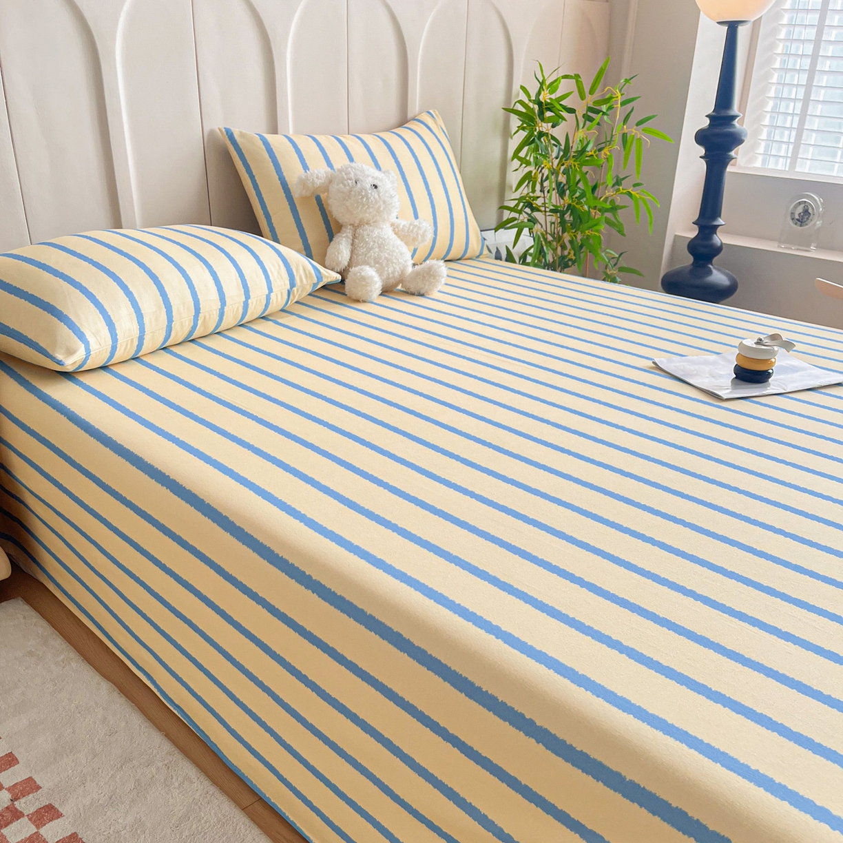 91家纺网 家纺一手货源 找家纺 慕梵家居2025新款100%全棉磨毛单床单 跃梦