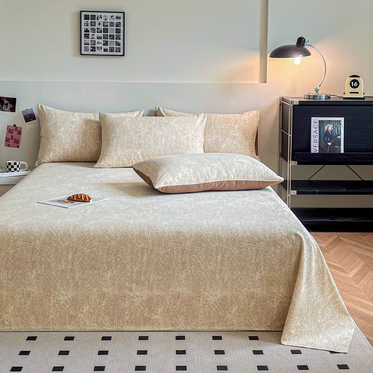 91家纺网 家纺一手货源 找家纺 慕梵家居2025新款100%全棉磨毛单床单 织语