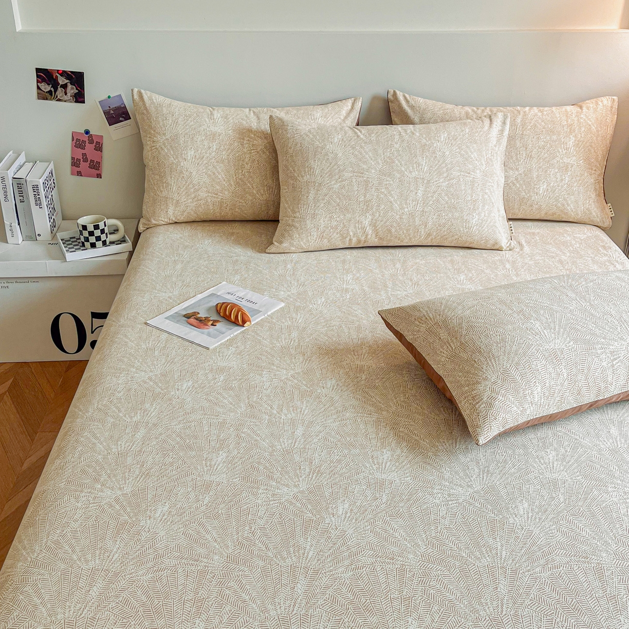 91家纺网 家纺一手货源 找家纺 慕梵家居2025新款100%全棉磨毛单床单 织语