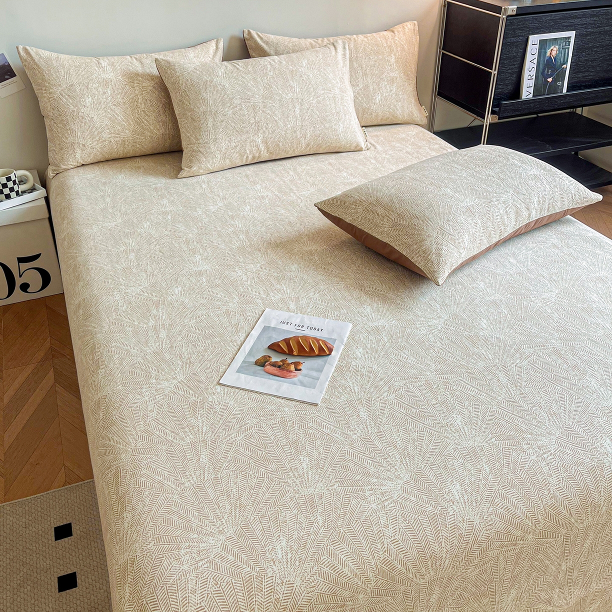 91家纺网 家纺一手货源 找家纺 慕梵家居2025新款100%全棉磨毛单床单 织语