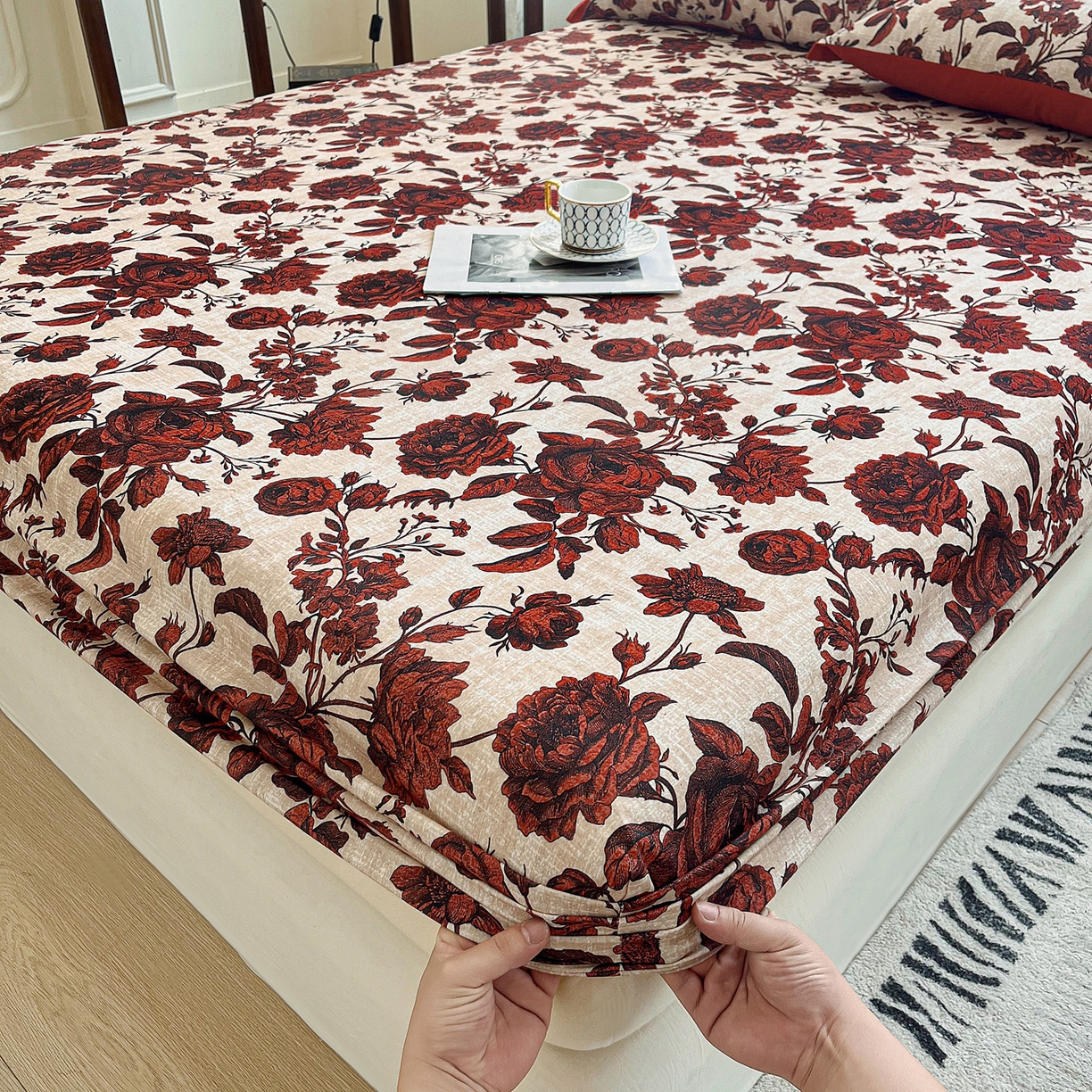 91家纺网 家纺一手货源 找家纺 （总）慕梵家居2025新款100%全棉磨毛床笠纯棉磨毛床罩